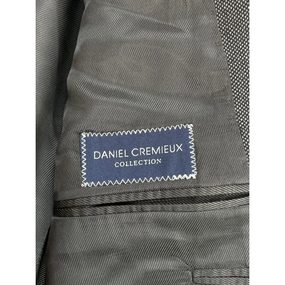 Daniel Cremieux Blazer Mens 44R Birds Eye 100% Loro Piana Wool 2-Button Lined